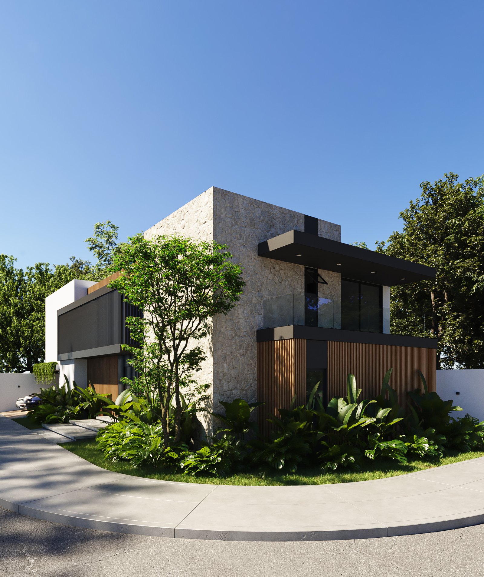 Exteriors Residential Render Architectural Visualization