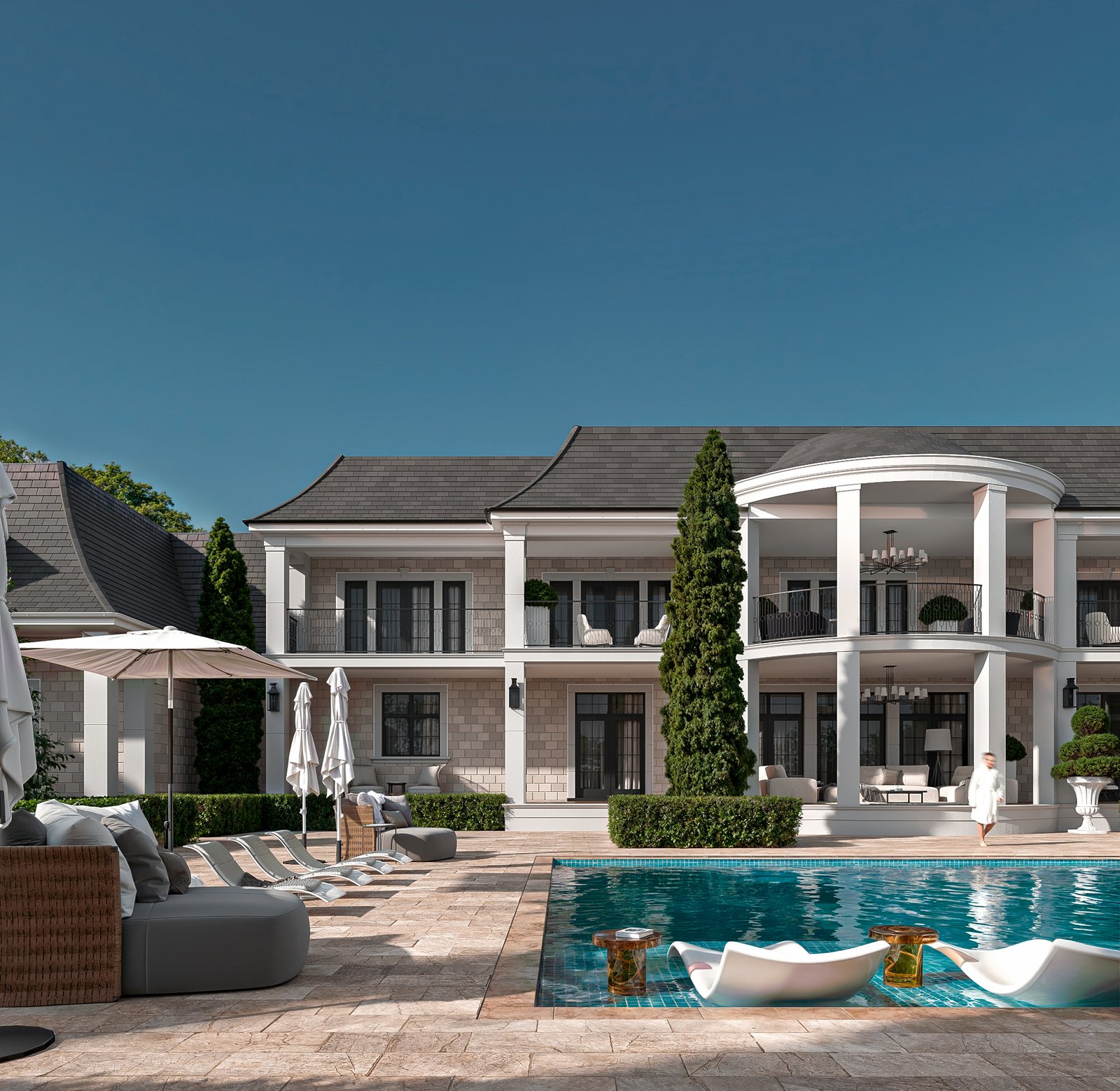 Exterior Residential Luxury Render Architectural Visualization