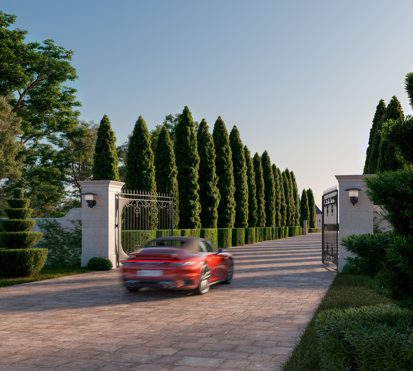 Exterior Residential Luxury Render Architectural Visualization