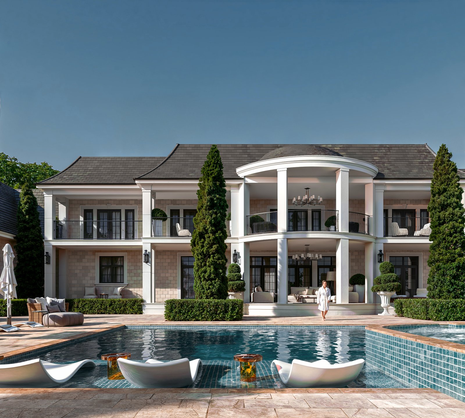 Exterior Residential Luxury Render Architectural Visualization