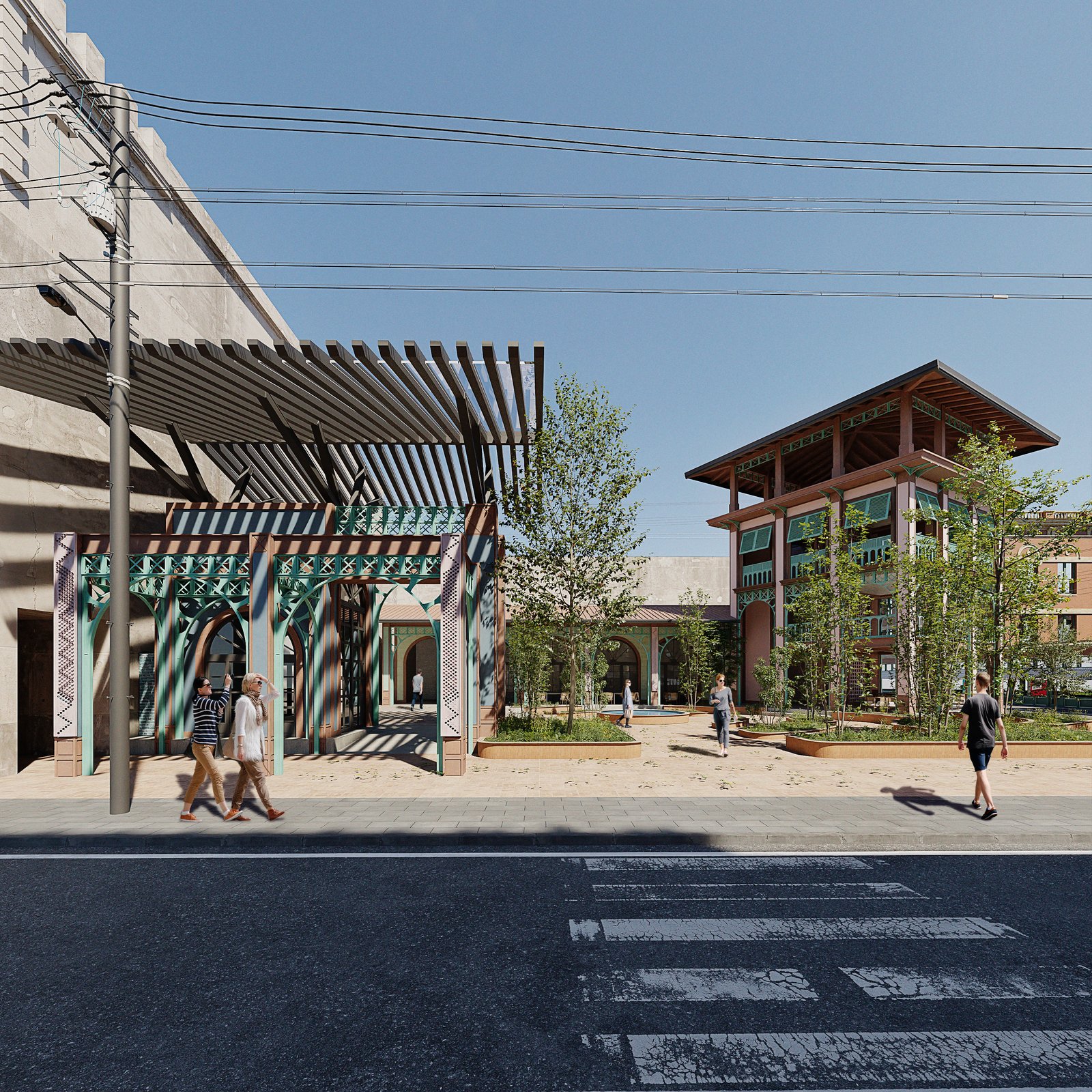 Exterior Commercial UrbanPlaning Luxury Render Architectural Visualization