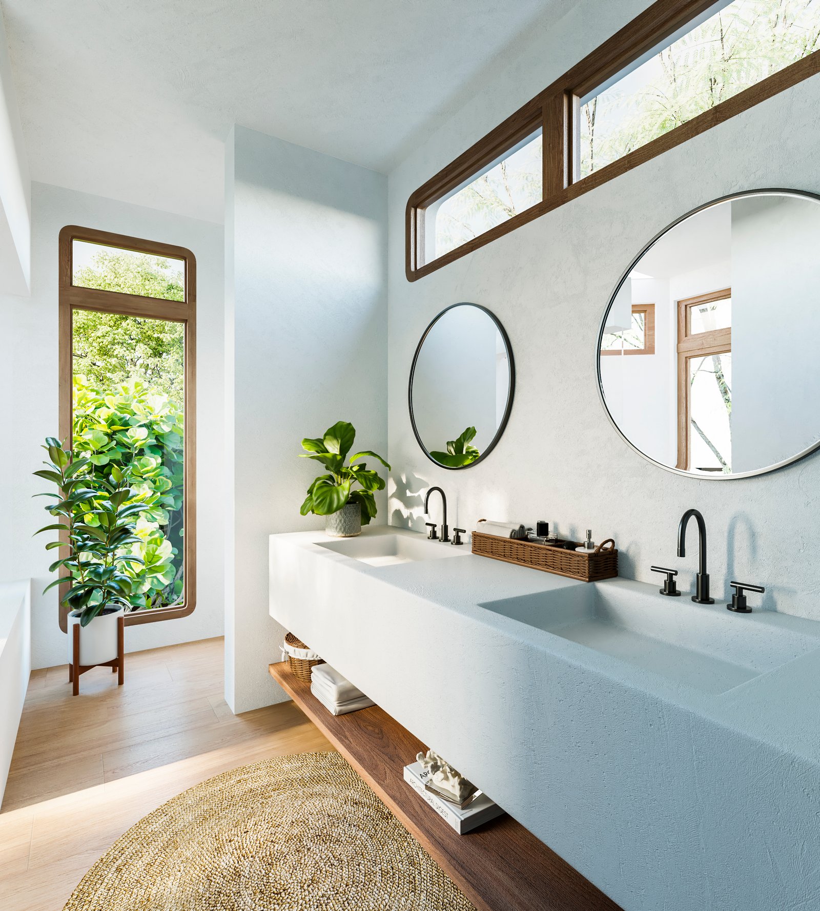 Interior Residential Bathroom Render Architectural Visualization