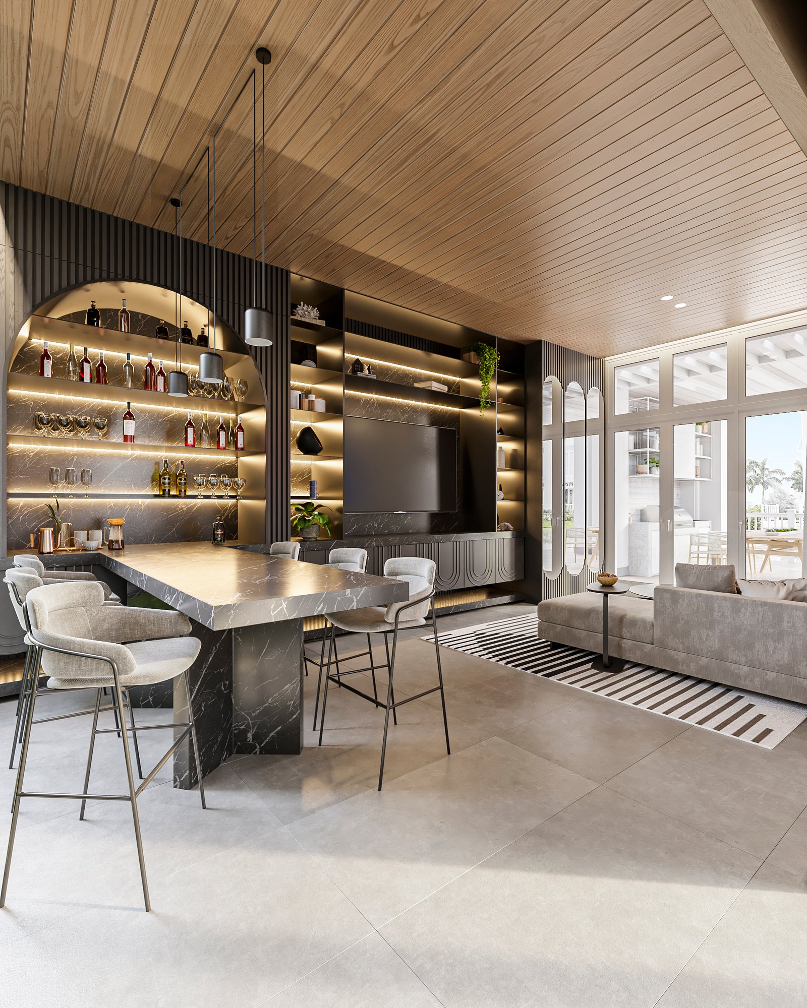 Interior Residential Render Architectural Visualization