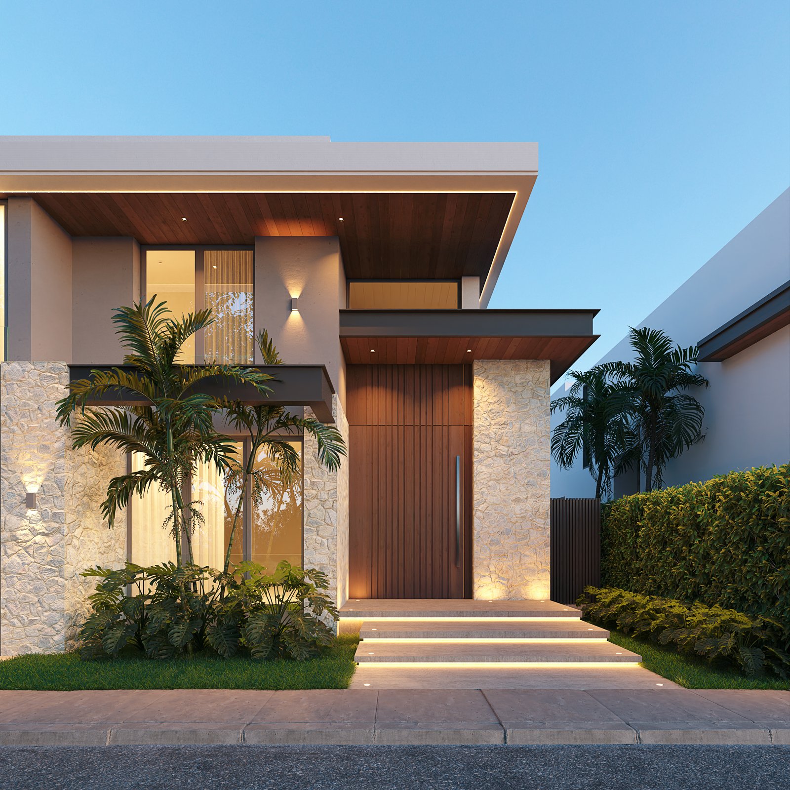 Exterior Residential Render Architectural Visualization