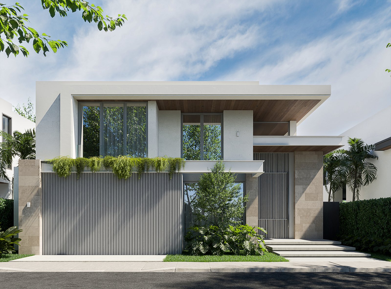 Exterior Residential Render Architectural Visualization