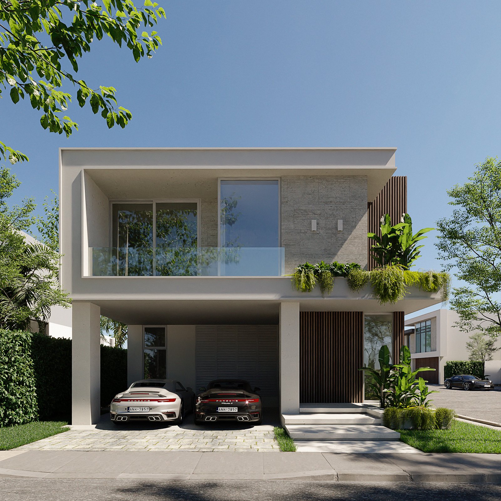 Exterior Residential Render Architectural Visualization
