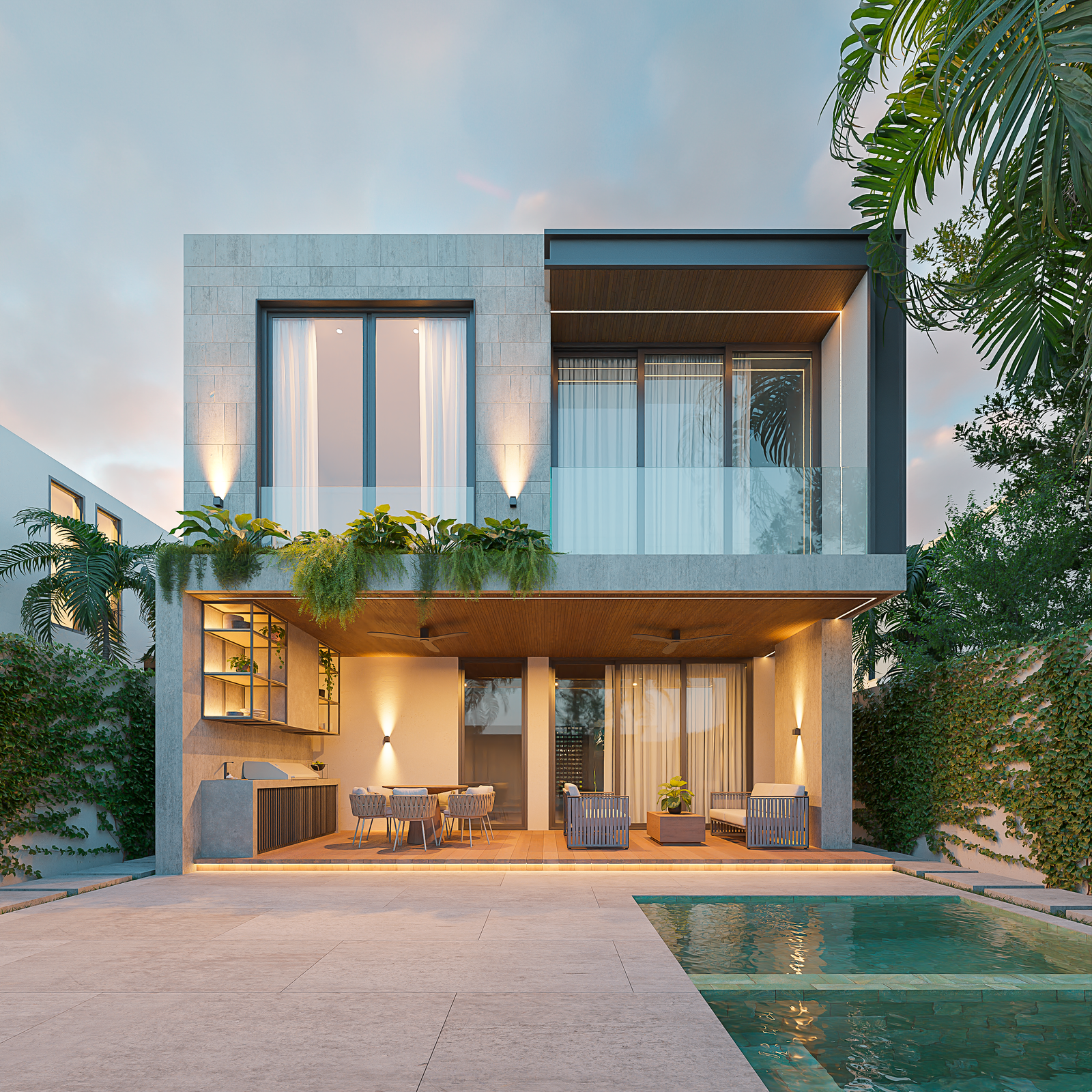 Exterior Residential Render Architectural Visualization