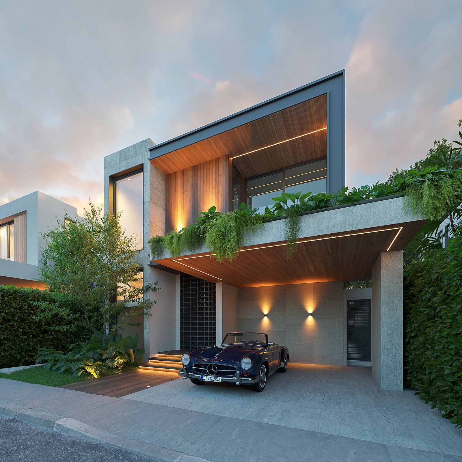Exterior Residential Render Architectural Visualization