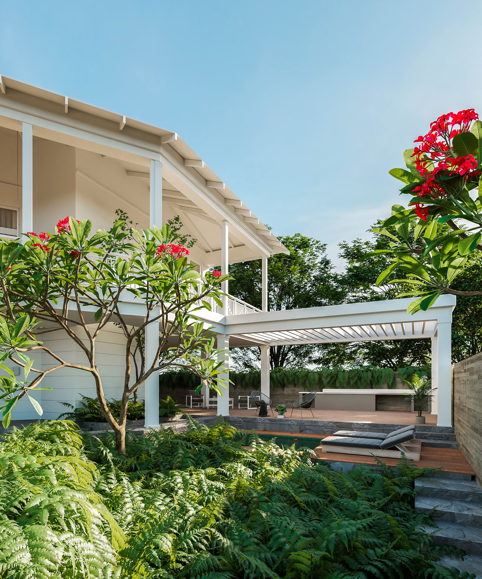 Exterior Residential Render Architectural Visualization