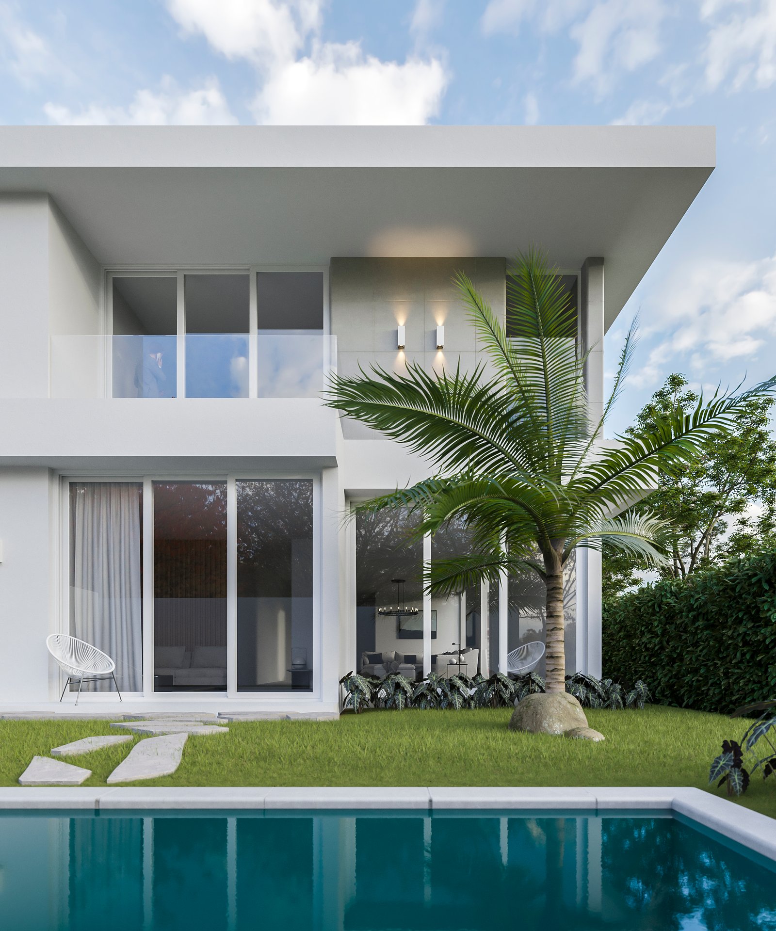 Exterior Residential Render Architectural Visualization