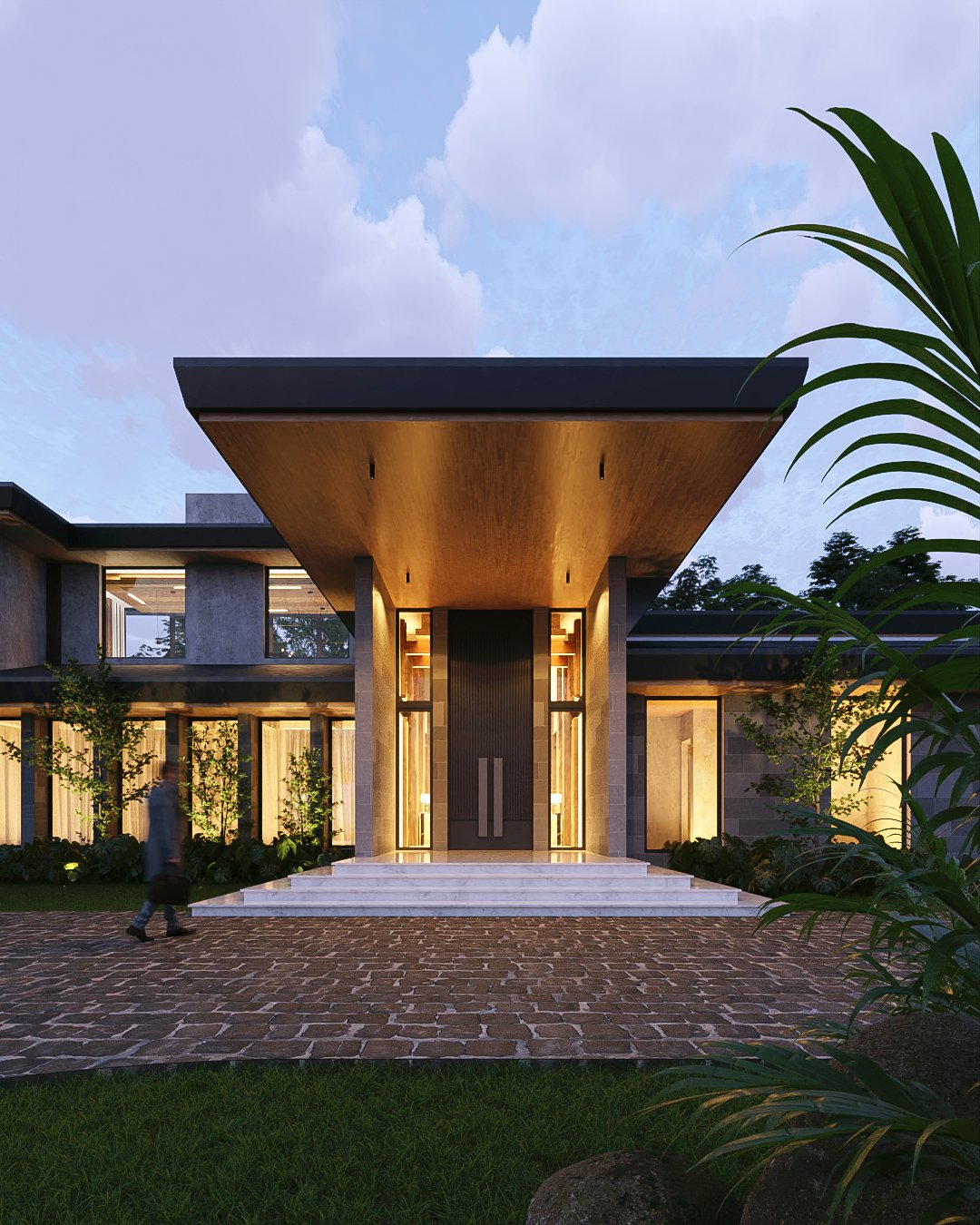 Exterior Residential Render Architectural Visualization