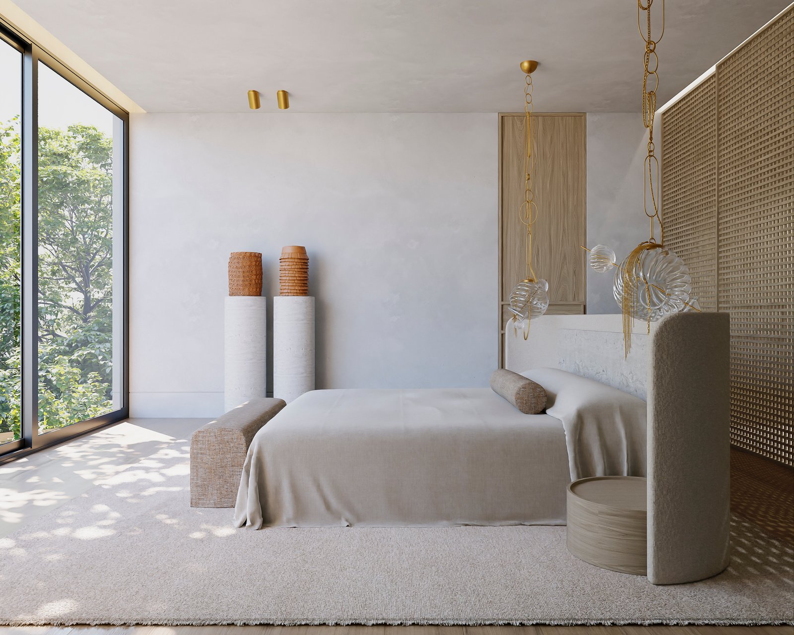 Interiors Residential Bedroom Render Architectural Visualization