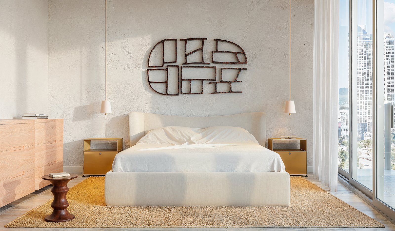 Interiors Bedroom Residential Render Architectural Visualization