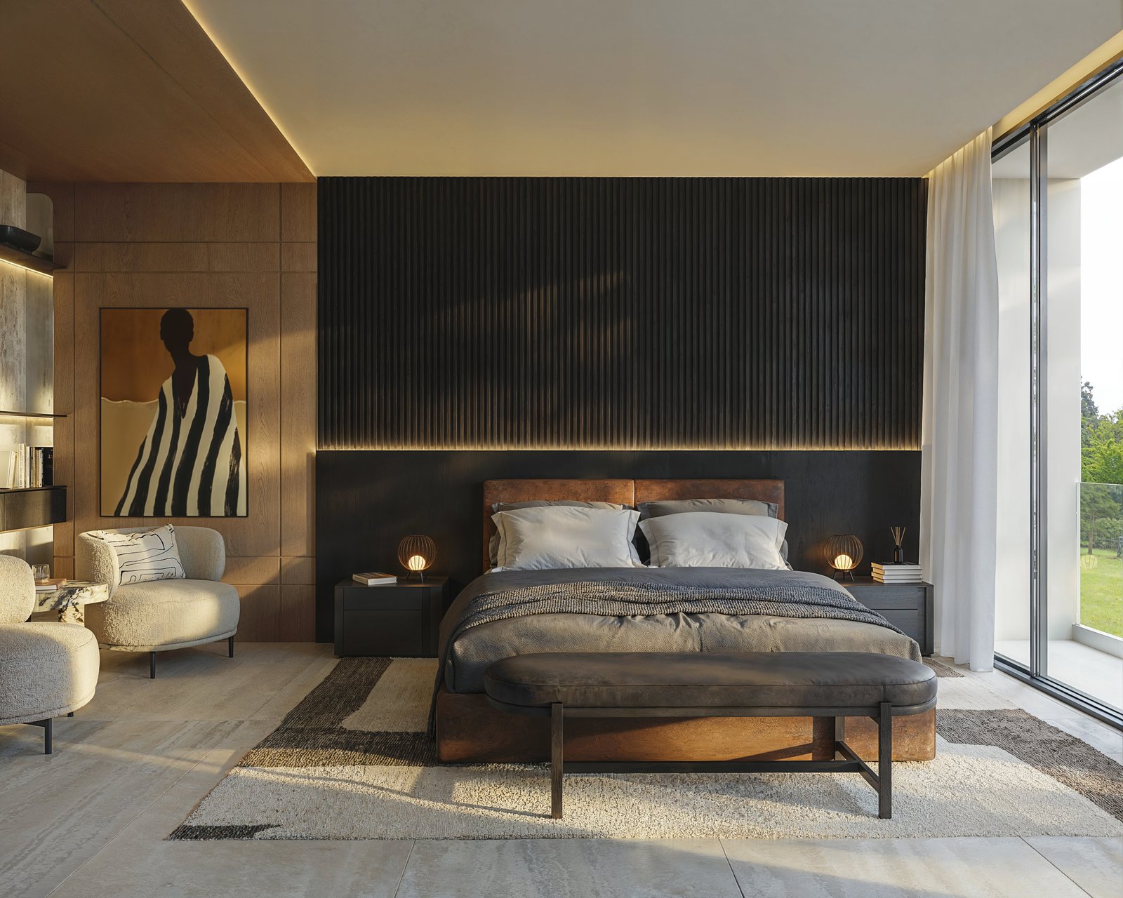 Project 44 image 3 Interiors Residential Bedroom Render Architectural Visualization