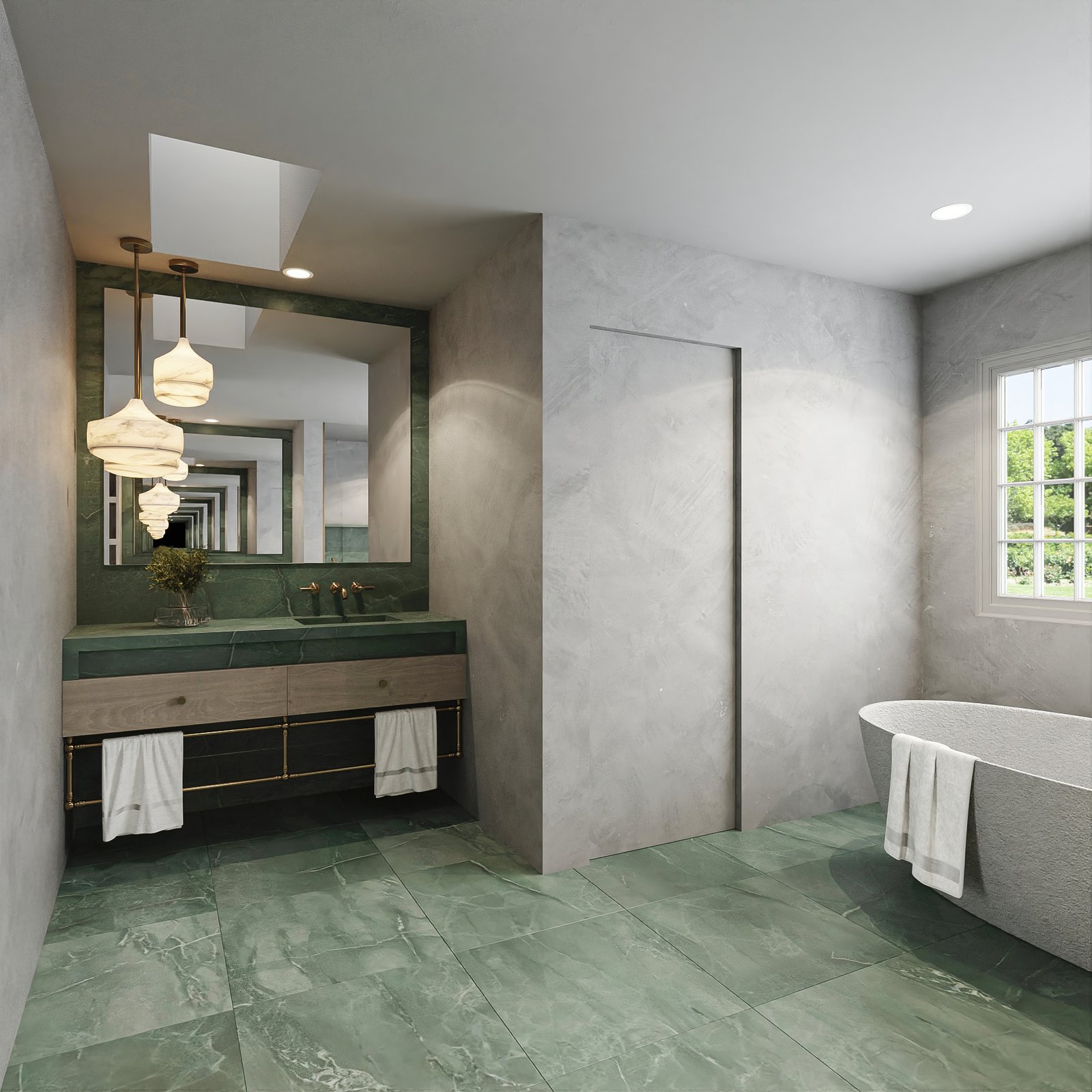 Project 60 image 4 Interiors Residential Bathroom Render Architectural Visualization