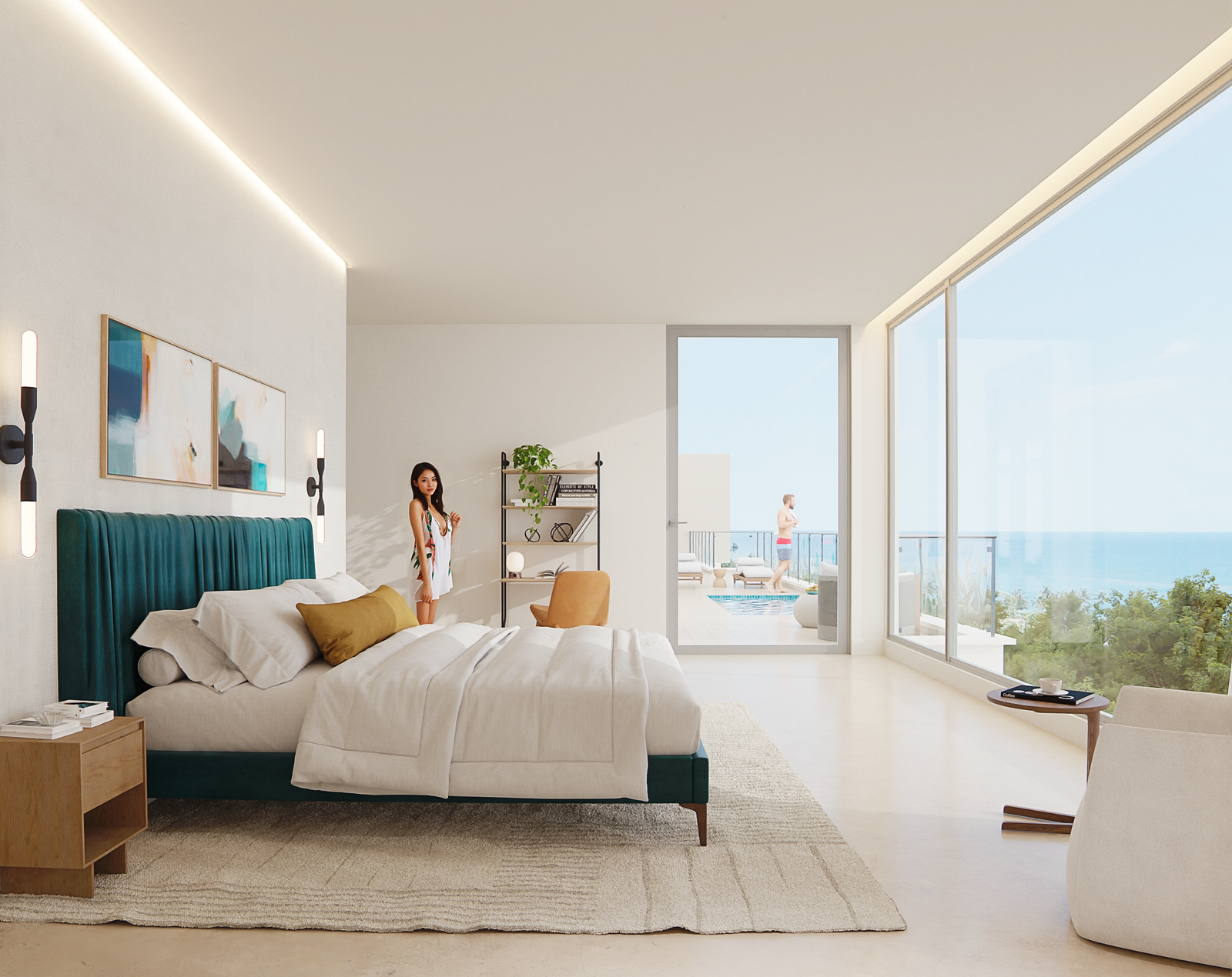 Interiors Hotel Commercial Render Architectural Visualization