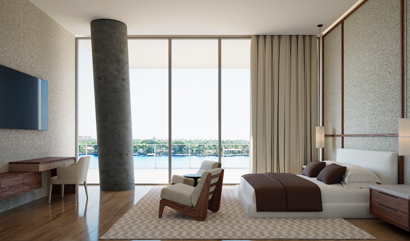 Interiors Hotel Commercial Render Architectural Visualization