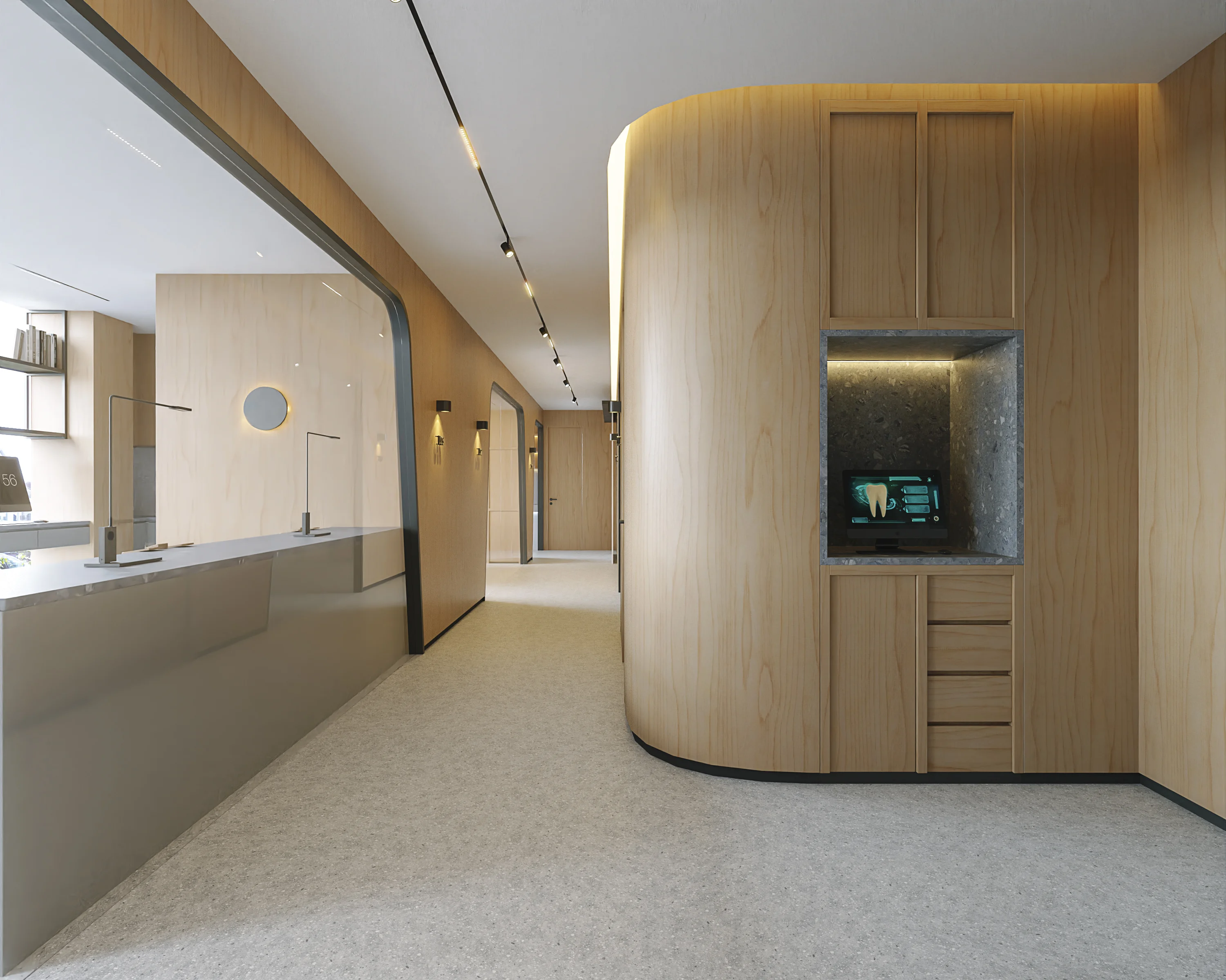 Interiors Commercial Clinic Offices Render Architectural Visualization