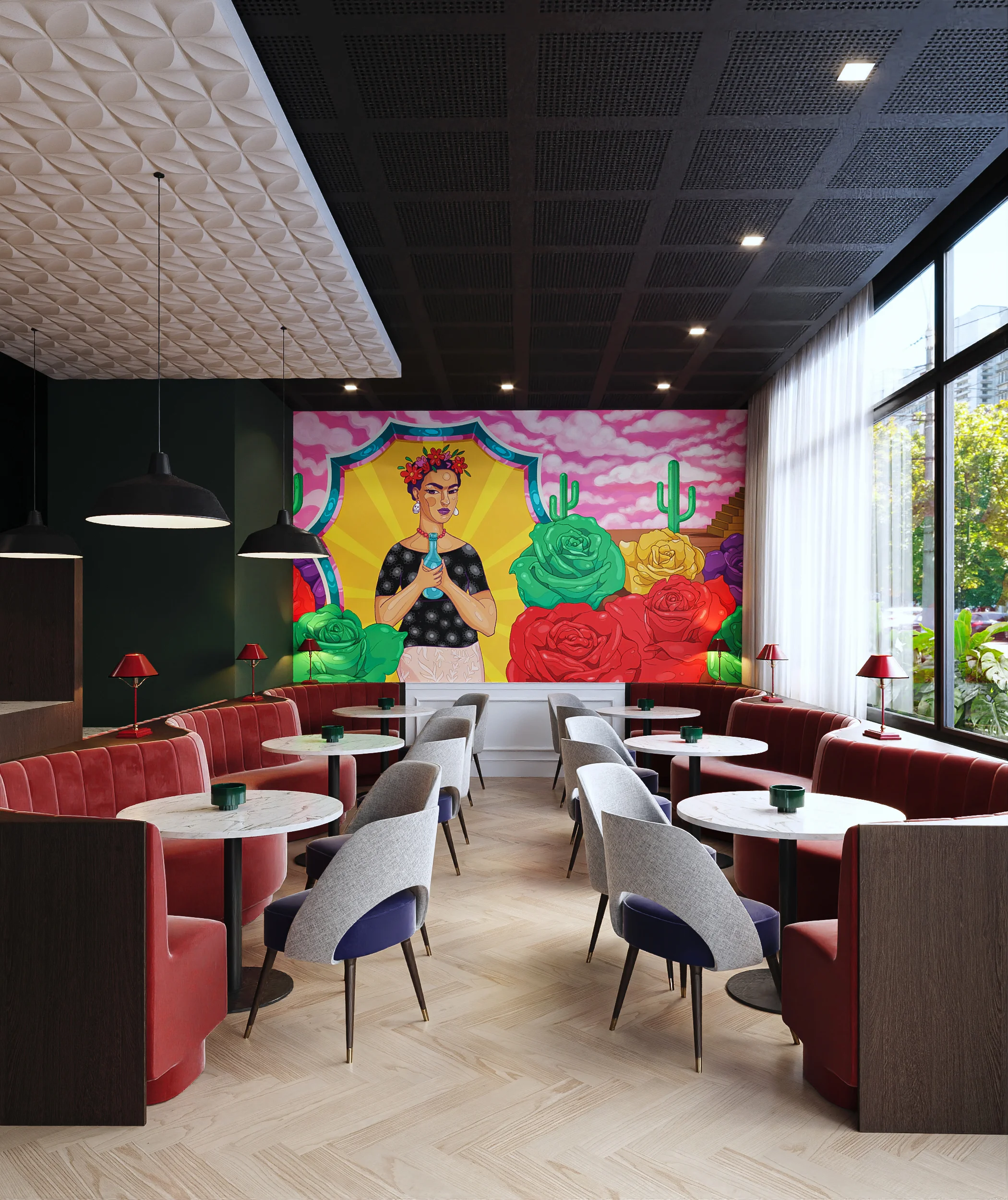 Interiors Commercial Restaurants Render Architectural Visualization